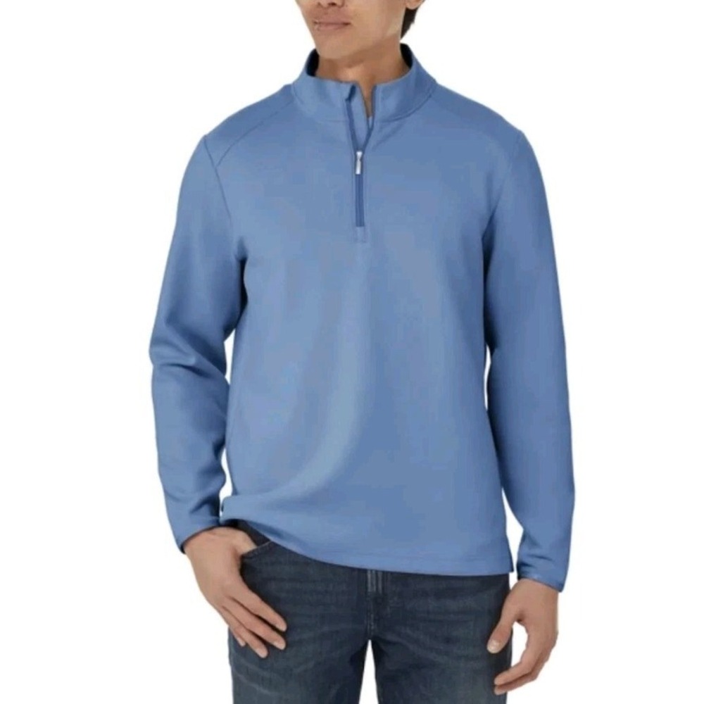 KIRKLAND Signature Men's UPF 50+ Stretch 1/2 Zip Pullover Large